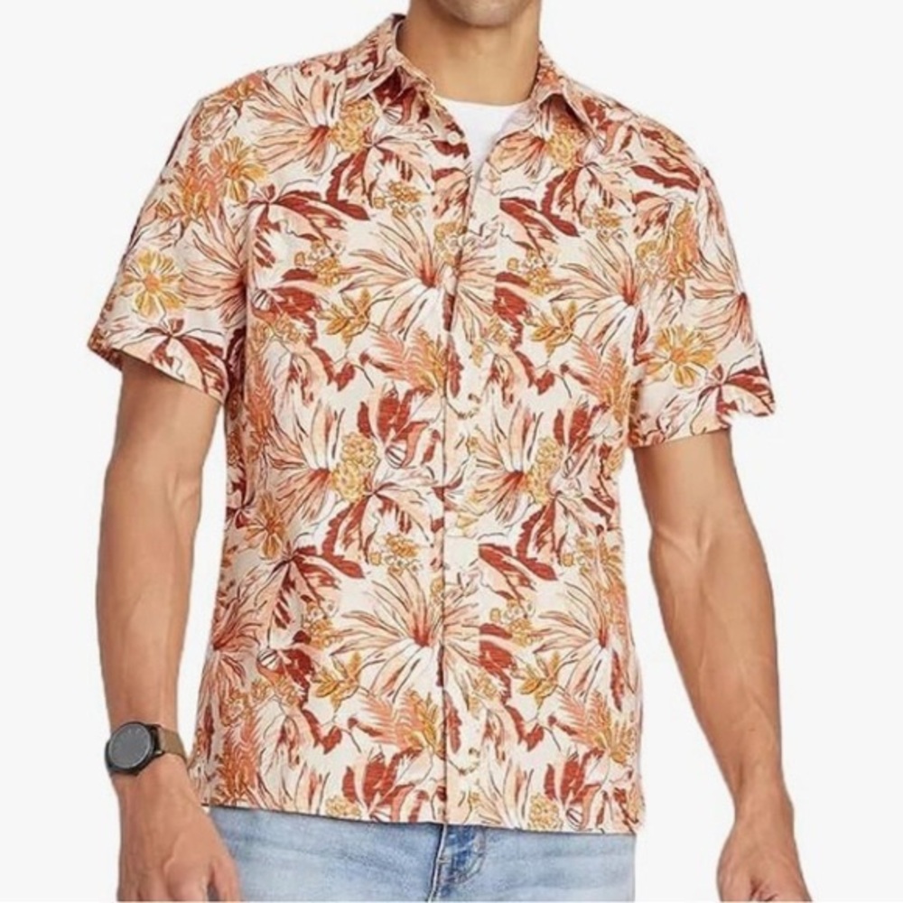 Goodfellow & Co. Men’s Standard Fit Tropical Button Down Shirt